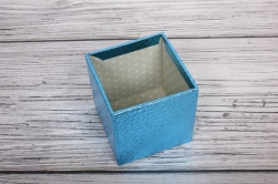 Набор подарочных коробок из 10шт - КУБ  "Синий" 26,5*26,5*26,5см  SY601-BLUE