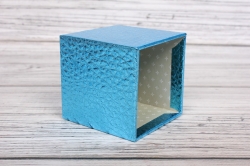Набор подарочных коробок из 10шт - КУБ  "Синий" 26,5*26,5*26,5см  SY601-BLUE