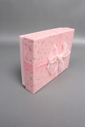 Набор подарочных коробок из 3шт - Прямоугольник Бант с жемчугом 24*19*8,5  К223