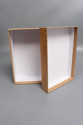 Набор подарочных коробок из 10шт - Прямоугольник Горох на крафте  36*26*10  В1142