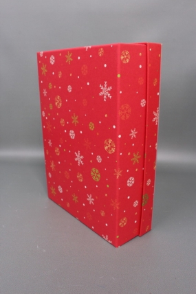 Набор подарочных коробок из 3шт - Прямоугольник НГ Гномики с тиснением 33*23*9  N2508