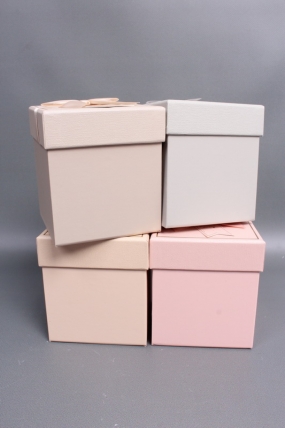 Набор подарочных коробок из 4шт ассорти 11,5*11,5*12,5,   6396М