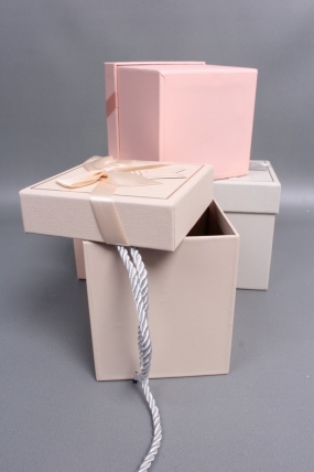 Набор подарочных коробок из 4шт ассорти 11,5*11,5*12,5,   6396М