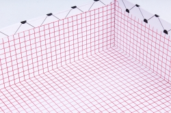 Набор подарочных коробок из10шт -  Прямоугольник плоский  Клетка точка на белом  К320