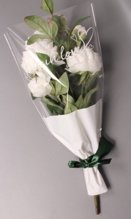 Пакет цветочный Конус 40/50 To be in love белый 50 шт		3593/белый/50