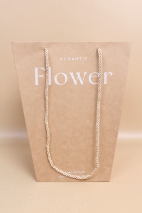 Пакет "Romantic flower", 25*16*30см, крафт  9605Н