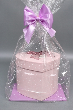 Пакет с жестким дном с белым рис. №2  ( 11*17*54,5) (12шт в уп)