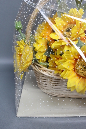 Пакет с жестким дном с белым рис. №5  ( 28*40*86) (12шт в уп) Пк05-00-0000