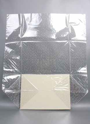 Пакет с жестким дном с белым рис. №5  ( 28*40*86) (12шт в уп) Пк05-00-0000