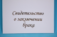 папка для свидетельства о браке с тиснением золото белая с голубями 26х19см