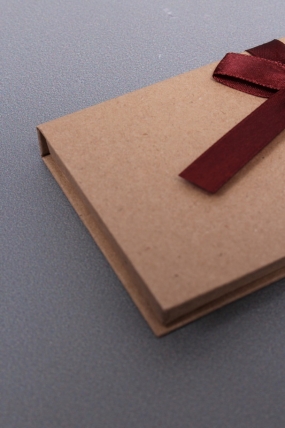 Подарочная коробка ДЛЯ ДЕНЕГ с бантом,крафт бумага, 172х83х16,коричневый   Д10303П.026