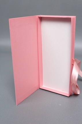 Подарочная коробка ДЛЯ ДЕНЕГ с бантом,тиснение МИКРОВЕЛЬВЕТ 172х83х16,розовый Д10303П.045