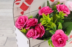 Подарочная упаковка-конверт "Love" с сердцами   МДФ 3мм, УФ печать, окраш. ПУ630-02-0300