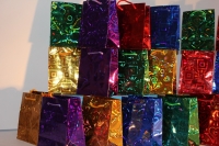 подарочные пакеты голография  8*11 (20шт / уп)