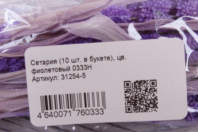 Сетария (10 шт. в букете), цв. фиолетовый 0333Н. 65см.