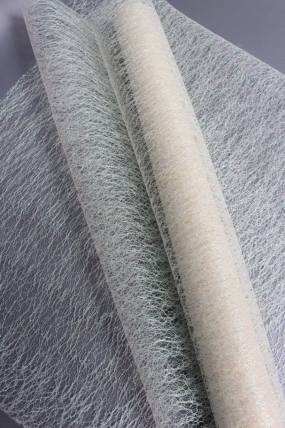 Сетка Крошет перламутр "Паутинка", крем  1521H