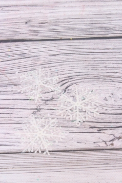 Снежинка белая d=9см (3шт в уп)