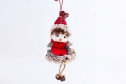 Снеговик с бубенчиками 13х6cm  NSC06