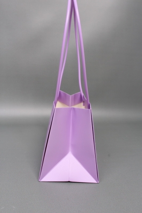 Сумка для ЦВЕТОВ (11) Тиснение клетка 22*13,5*10,5 ярко-сиреневый  М11   Цена за 1шт