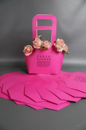 Сумка для цветов 22*40*10см фуксия (10шт/уп) М502