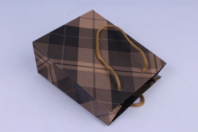 сумка крафт клетка 11*14*5,5cm (12 шт в уп) цена за 1 штl77