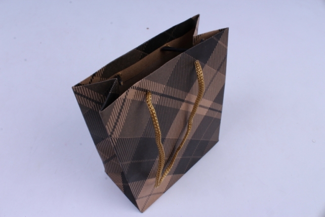сумка крафт клетка 11*14*5,5cm (12 шт в уп) цена за 1 штl77