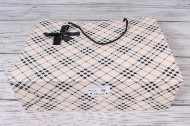 Сумка Люкс 42*33*15 бежевая "burberry" (12шт/уп)  L622 Цена за 1шт