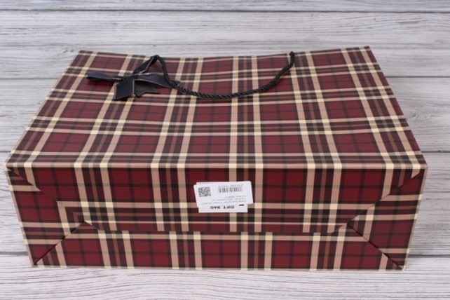 Сумка Люкс 42*33*15 бордо "burberry" (12шт/уп)  L622 Цена за 1шт