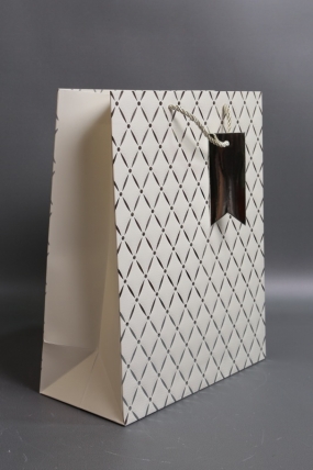 Сумка Люкс Алмазный узор  26*32*12 белый   L574