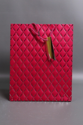 Сумка Люкс Алмазный узор  26*32*12 малиновый    L574