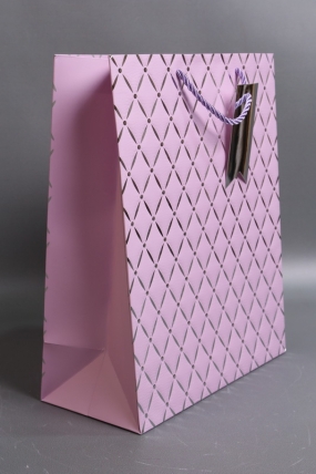 Сумка Люкс Алмазный узор  26*32*12 сирень   L574