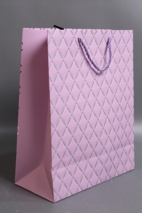 Сумка Люкс Алмазный узор  26*32*12 сирень   L574