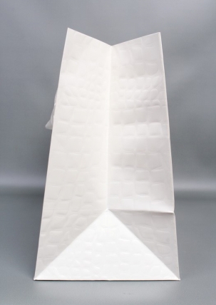 Сумка ЛЮКС белая кожа лак 54*37*23  L198