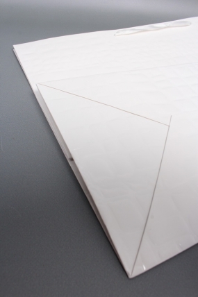 Сумка ЛЮКС белая кожа лак 54*37*23  L198