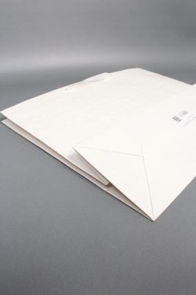 Сумка ЛЮКС белая кожа лак 40*30*12  L197