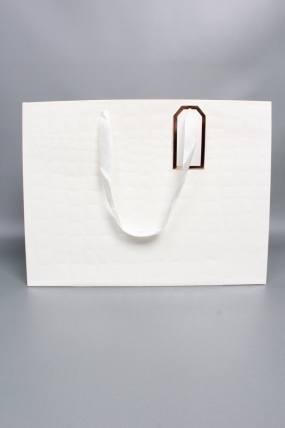 Сумка ЛЮКС белая кожа лак 40*30*12  L197