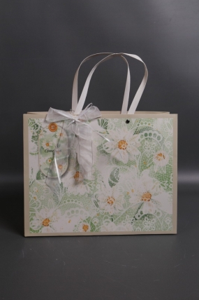 Сумка Люкс Цветочное кружево  32*25*12 кремовый L209 Цена за 1шт