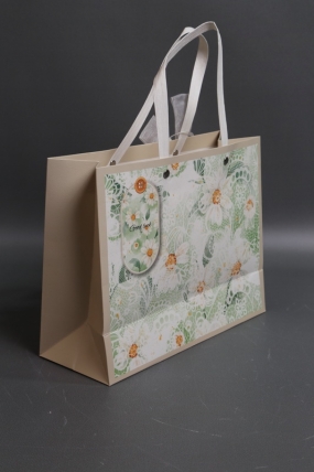 Сумка Люкс Цветочное кружево  25*20*10 кремовый  L210 Цена за 1шт