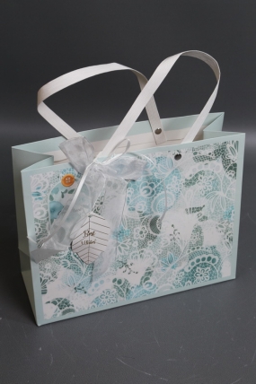 Сумка Люкс Цветочное кружево  25*20*10 мята L210 Цена за 1шт