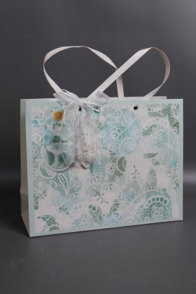 Сумка Люкс Цветочное кружево  32*25*12 мята L209 Цена за 1шт