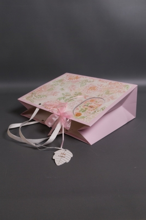 Сумка Люкс Цветочное кружево  32*25*12 розовый L209 Цена за 1шт