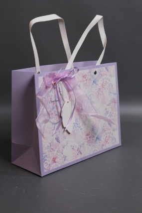 Сумка Люкс Цветочное кружево  25*20*10 сирень  L210 Цена за 1шт