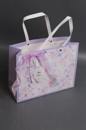 Сумка Люкс Цветочное кружево  25*20*10 сирень  L210 Цена за 1шт