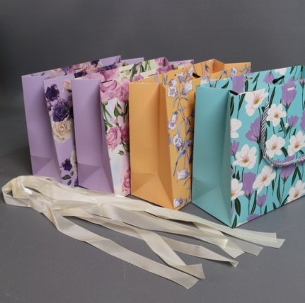 Сумка Люкс Цветы с бантом  20*25*10  L257  Цена за 1шт