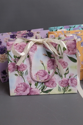 Сумка Люкс Цветы с бантом  20*25*10  L257  Цена за 1шт
