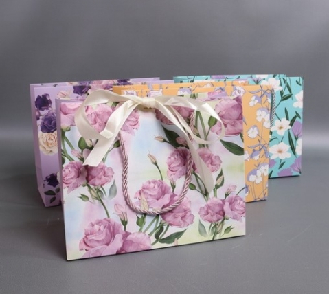 Сумка Люкс Цветы с бантом  20*25*10  L257  Цена за 1шт