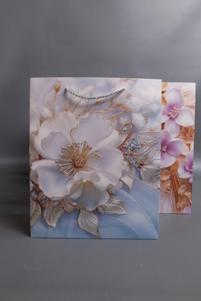 Сумка Люкс Хрустальные Цветы с блестками 26*32*12  L229  Цена за 1шт