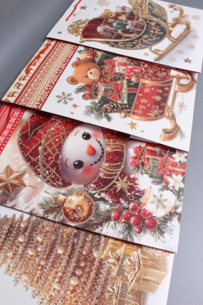 Сумка ЛЮКС Классика НГ с блестками  31*41*12  N1951