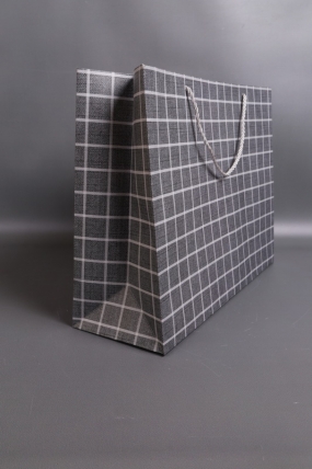 Сумка Люкс Клетка графит 47*35*15  L211  Цена за 1шт