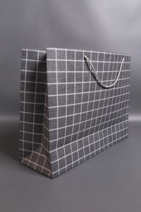 Сумка Люкс Клетка графит 47*35*15  L211  Цена за 1шт